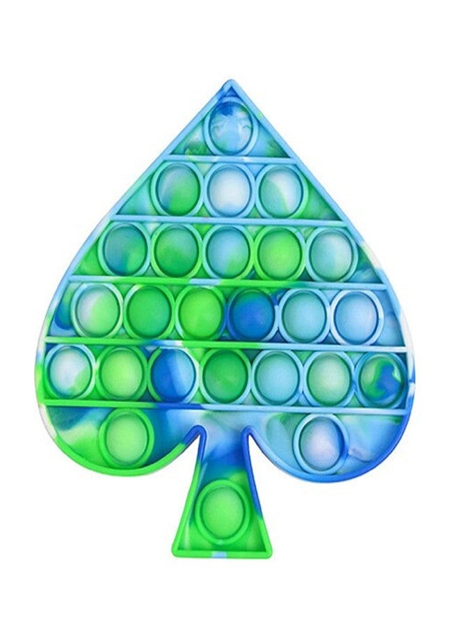 AUGEN Push Pop it Bubble Fidget Toy, Stress Relief and Anti-Anxiety Tools Sensory Toy for Autism to Relieve Stress for Kids and Adults (Spade Green) - Image 1